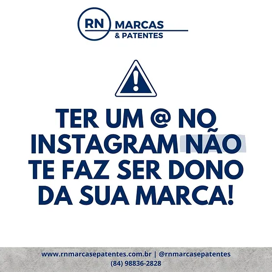 ter um @ no instagram não te faz dono da sua marca!